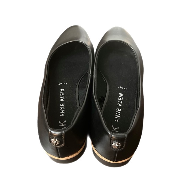 Anne Klein Iflex Serene Black Vegan Leather, Slip on, Ballet Flat. Wmn 9M - Picture 3 of 10